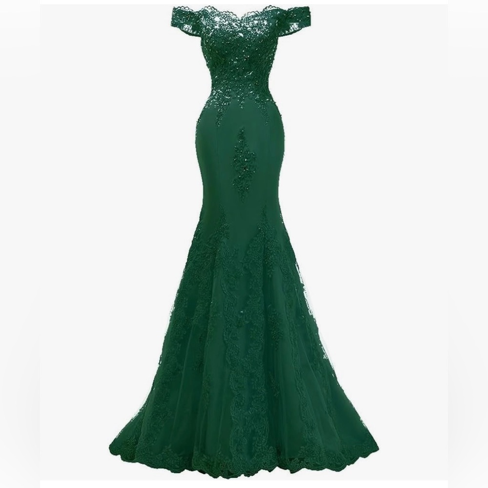 Emerald Green  Mermaid Gown